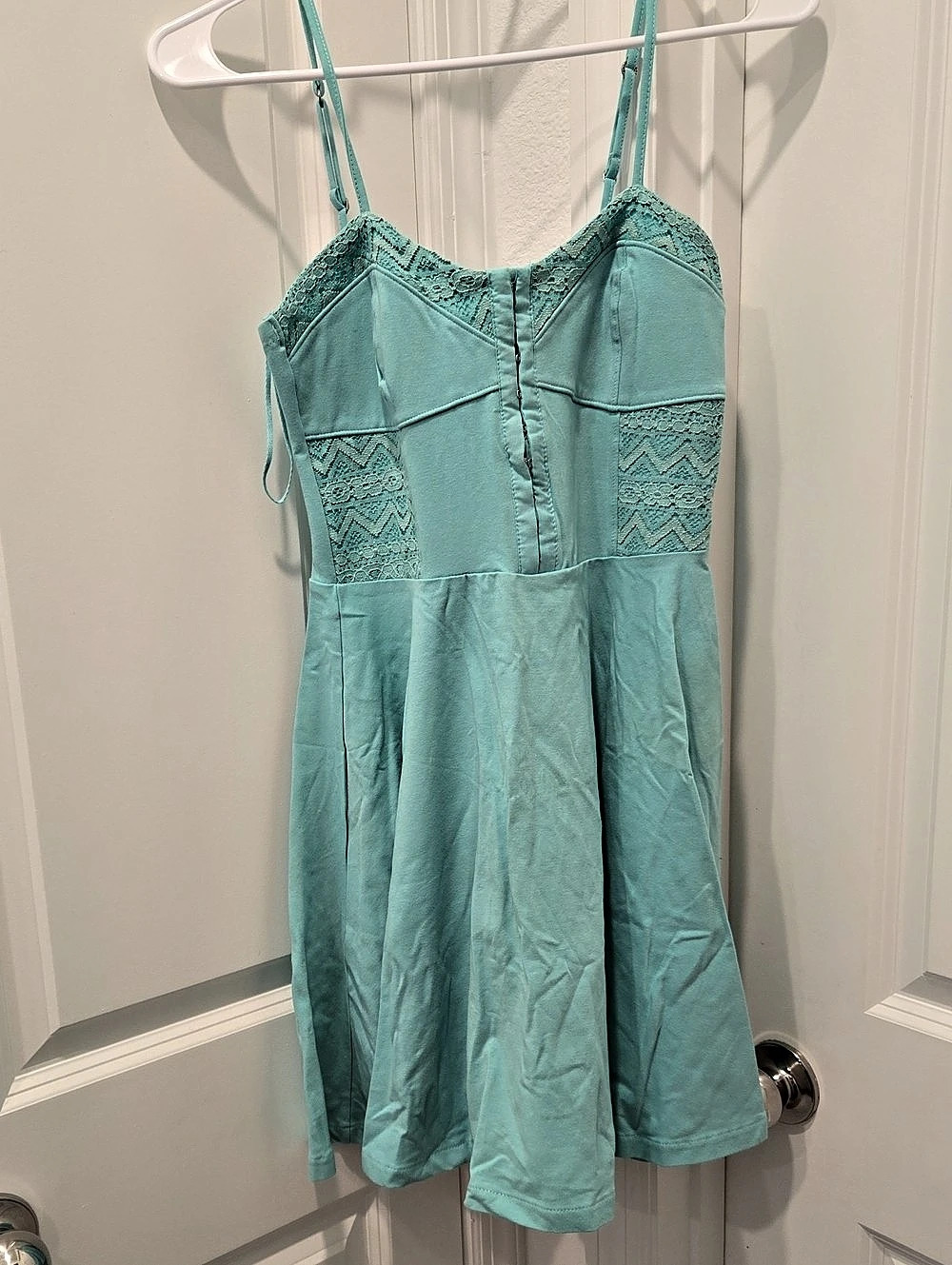 Aeropostale Lace Panel Mini Dress Blue
